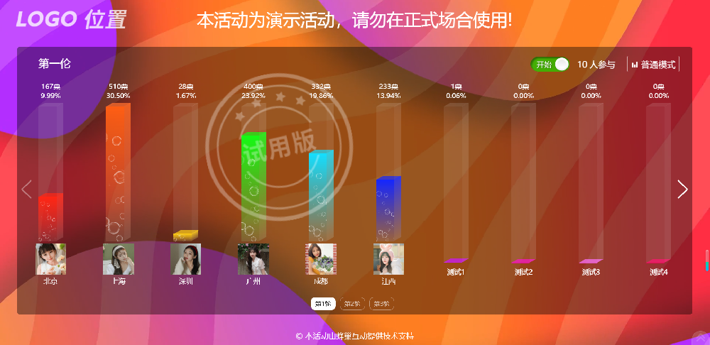 大屏幕现场投票系统